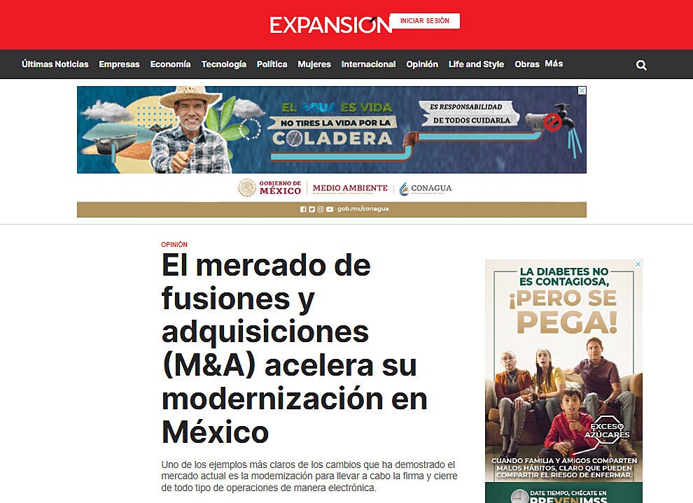 El mercado de fusiones y adquisiciones (M&A) acelera su modernizacin en Mxico